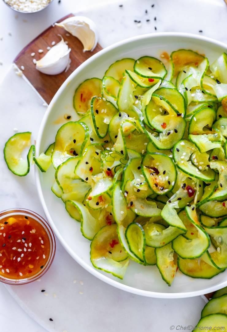 Always Crunchy Asian Sweet & Sour Cucumber Salad Recipe